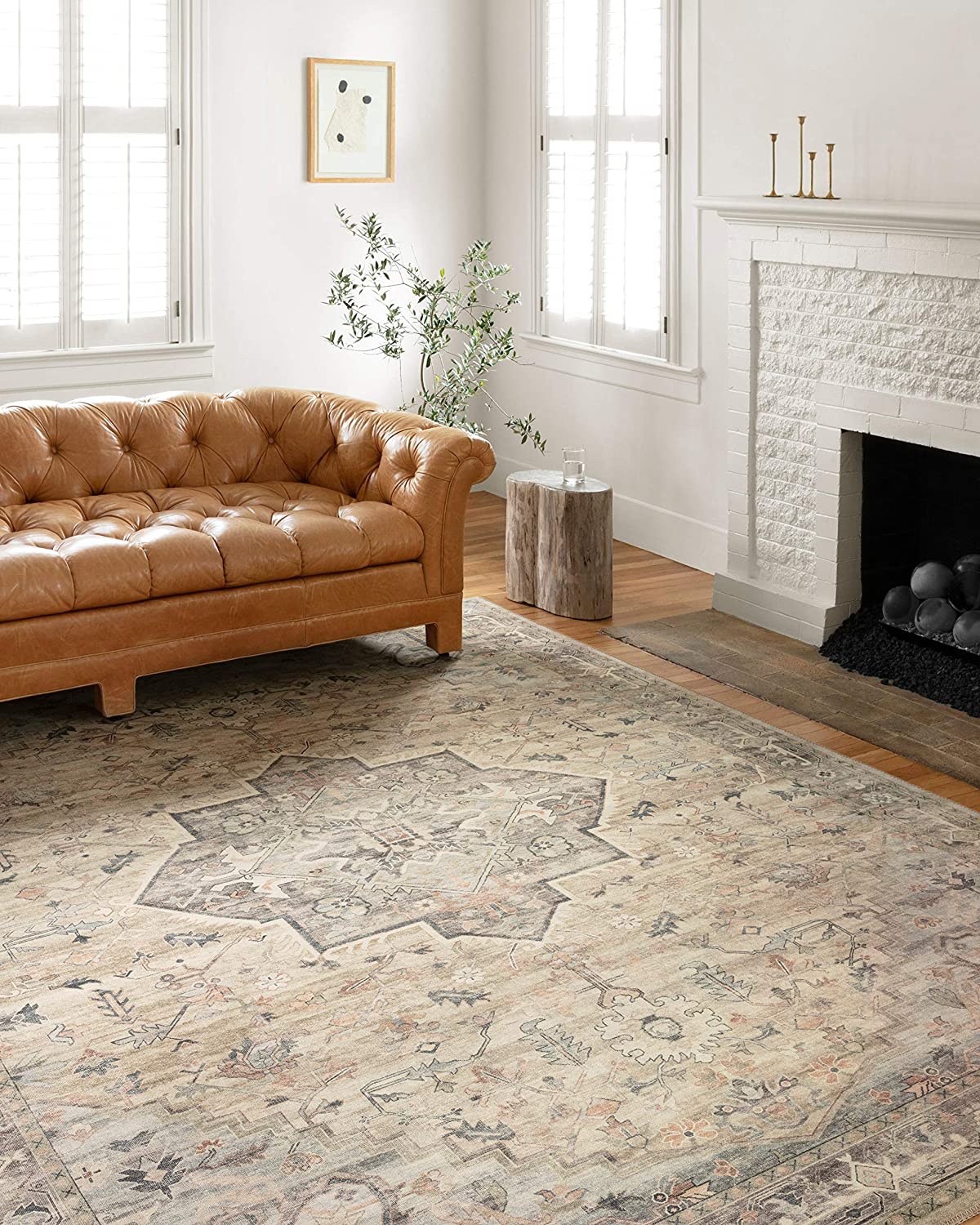 Rynx | Loloi II Hathaway Collection HTH-04 Beige / Multi, Traditional Accent Carpet, 3'-6" x 5'-6"