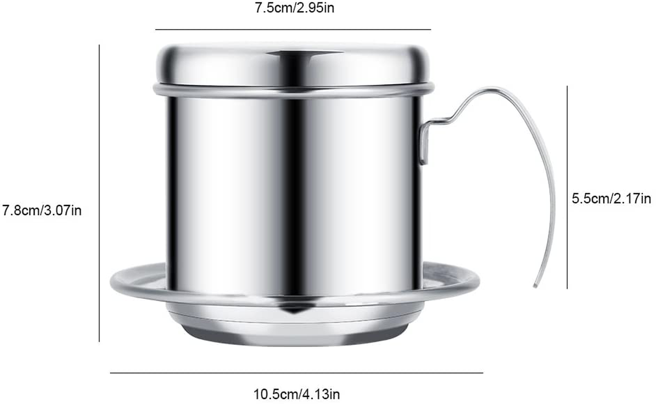 Rynx | Stainless Steel Drip Coffee Filter Holder Vietnamese Style Drip Coffee Pot Infuser Ideal for On the Go/Home (Gold)
