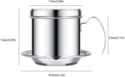 Rynx | Stainless Steel Drip Coffee Filter Holder Vietnamese Style Drip Coffee Pot Infuser Ideal for On the Go/Home (Gold)
