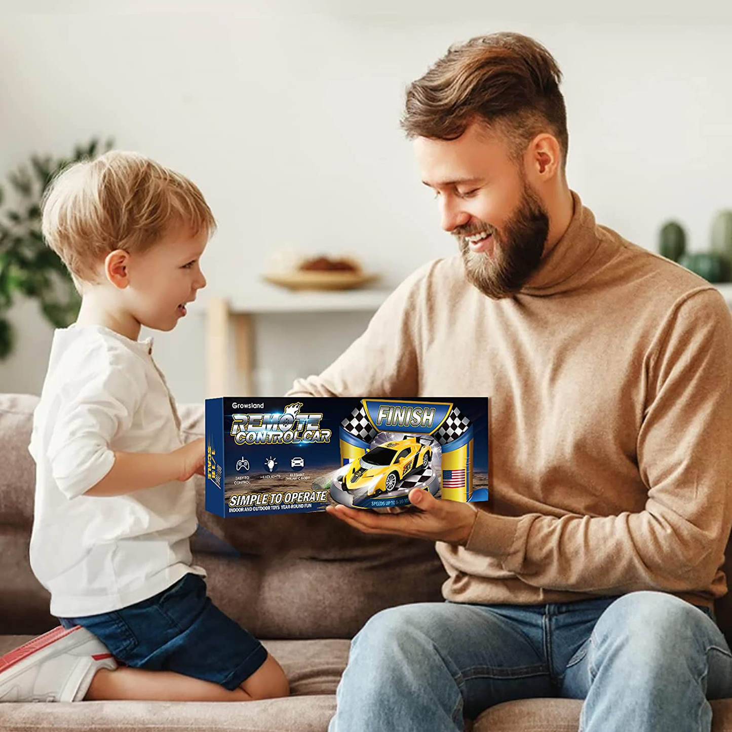 Rynx | Growsland Remote Control Car RC Cars Christmas Gifts Toys for Children 1/18 Electric Sports Racing Hobby Rc Crawler Toy Car Model Vehicle for Boys Girls Adults Included Rechargeable Batteries (Silver)