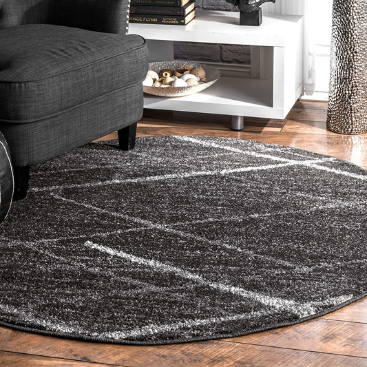 Rynx | nuLOOM Thigpen Contemporary Area Rug, 3' x 5' Oval, Dark Gray
