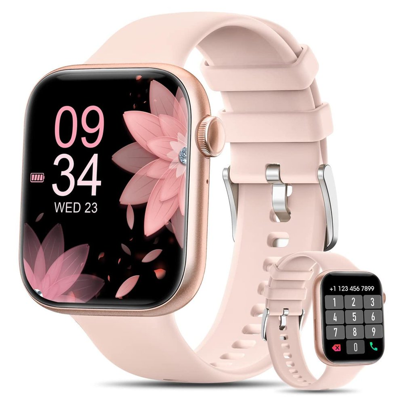 Rynx | Women's Smart Watch, 1.83 inch, IP67 Waterproof Outdoor Workout Tracker with AI