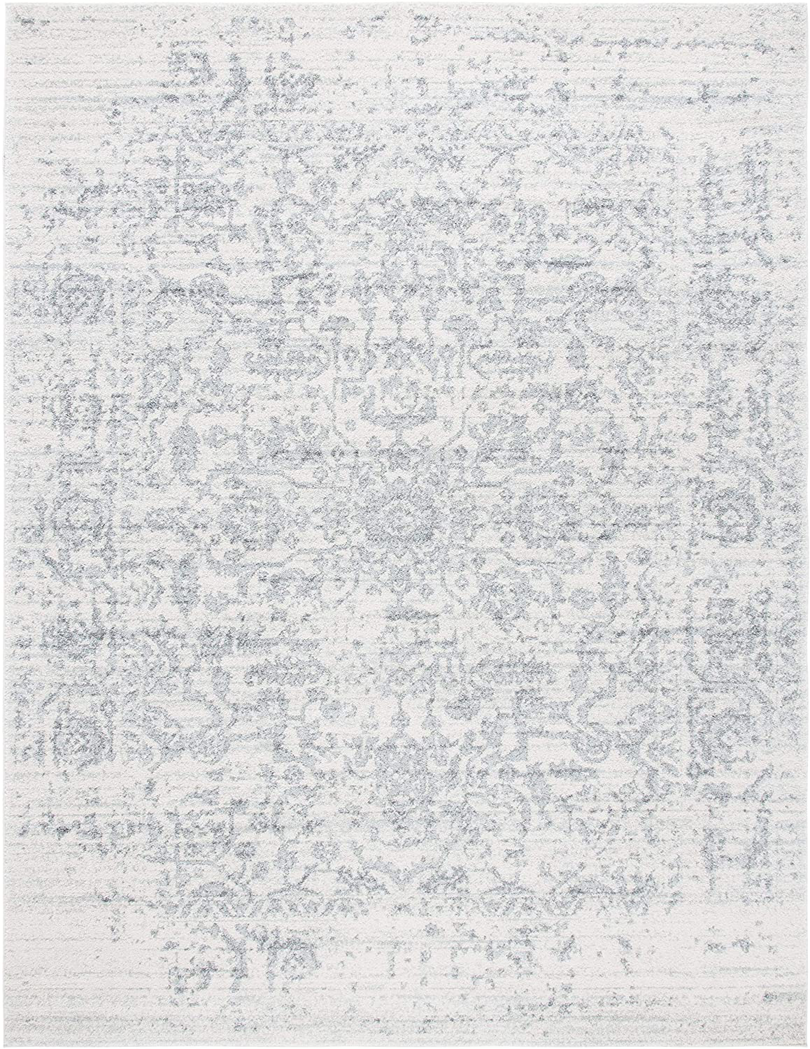 Rynx | Safavieh Madison Collection Mad603k Oriental Snowflake Medallion Worn Non-Shedding Stain Resistant Living Room Bedroom Area Rug, 4' X 4' Round, Turquoise / Ivory