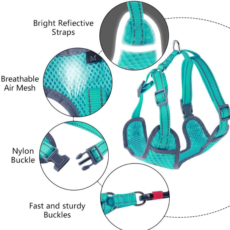 Rynx | Reflective Breathable Soft Air Mesh No Pull Harness For Cats And Dogs