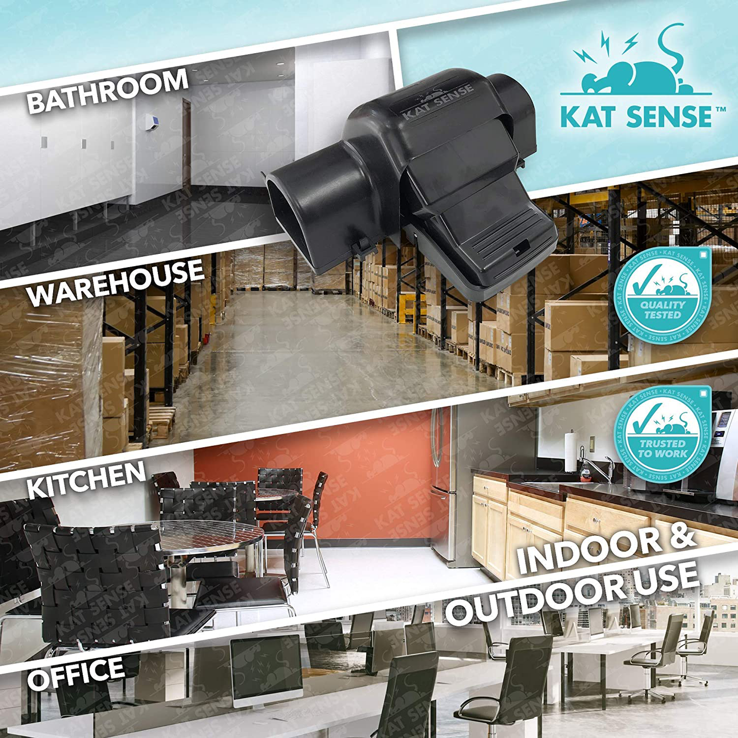 Rynx | Cat Sense Covered Rat and Oak Trap, Prevents Accidental Triggering with Tunneling Design, Quick Humane Death, Indoor and Outdoor Mouse Snap Traps