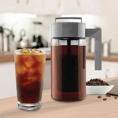 Rynx | TAKEYA Patented Deluxe Cold Brew Coffee Maker, One Quart, Black