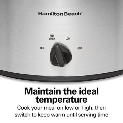 Rynx | Portable Slow Cooker - 6 Quart Capacity, Removable Pot