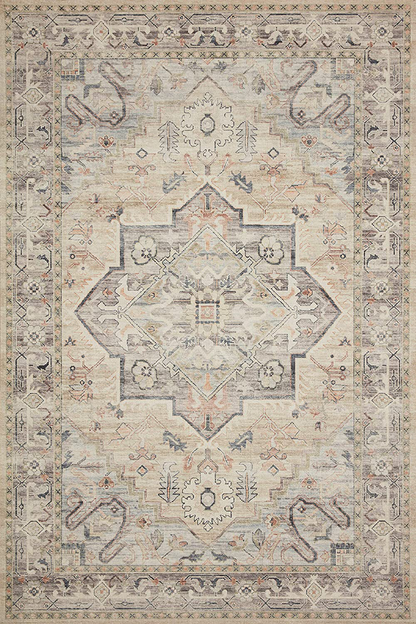 Rynx | Loloi II Hathaway Collection HTH-04 Beige / Multi, Traditional Accent Carpet, 3'-6" x 5'-6"