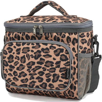 Rynx | Flowfly Insulated Reusable Lunchbox Adult Large Lunchbox For Women And Men With Adjustable Shoulder Strap Front Zipper Pocket And Double Large Mesh Pockets, Royal