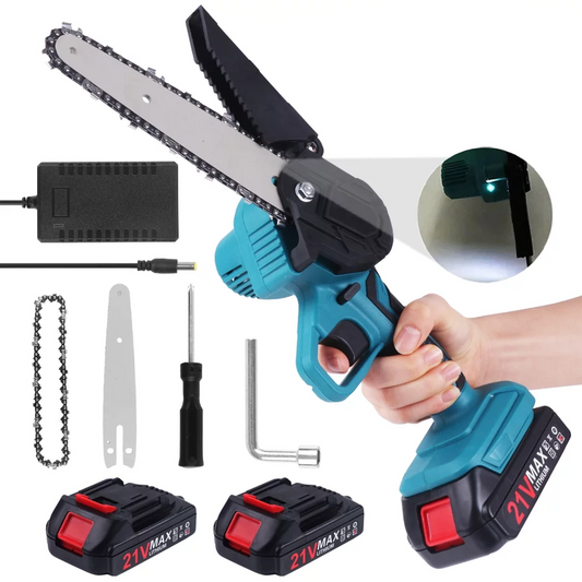 Rynx | Electric Chain Winch Wireless Chainsaw with 2 Large Capacity Batteries, Gardening Tools for Tree Trimming Shrub Pruning