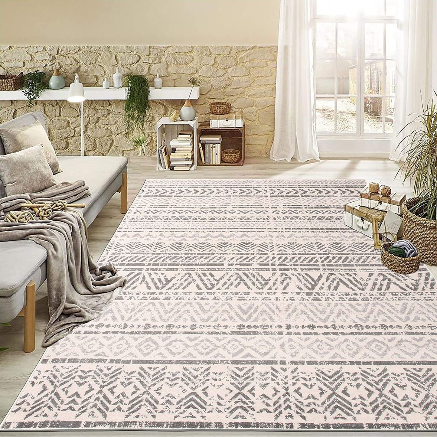 Rynx | Rugshop Geometric Bohemian Design Runner Rug 2' X 7' Multi