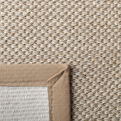 Rynx | Safavieh Natural Fiber Collection NF143D Border Sisal Runner, 2'6" x 6', Marble / Dark Gray