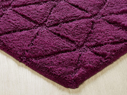 Rynx | Luxurious Diamond Chenille Bath mat, Non-slip, Absorbent Plush Bath mat for Bathtub, Shower and Bath