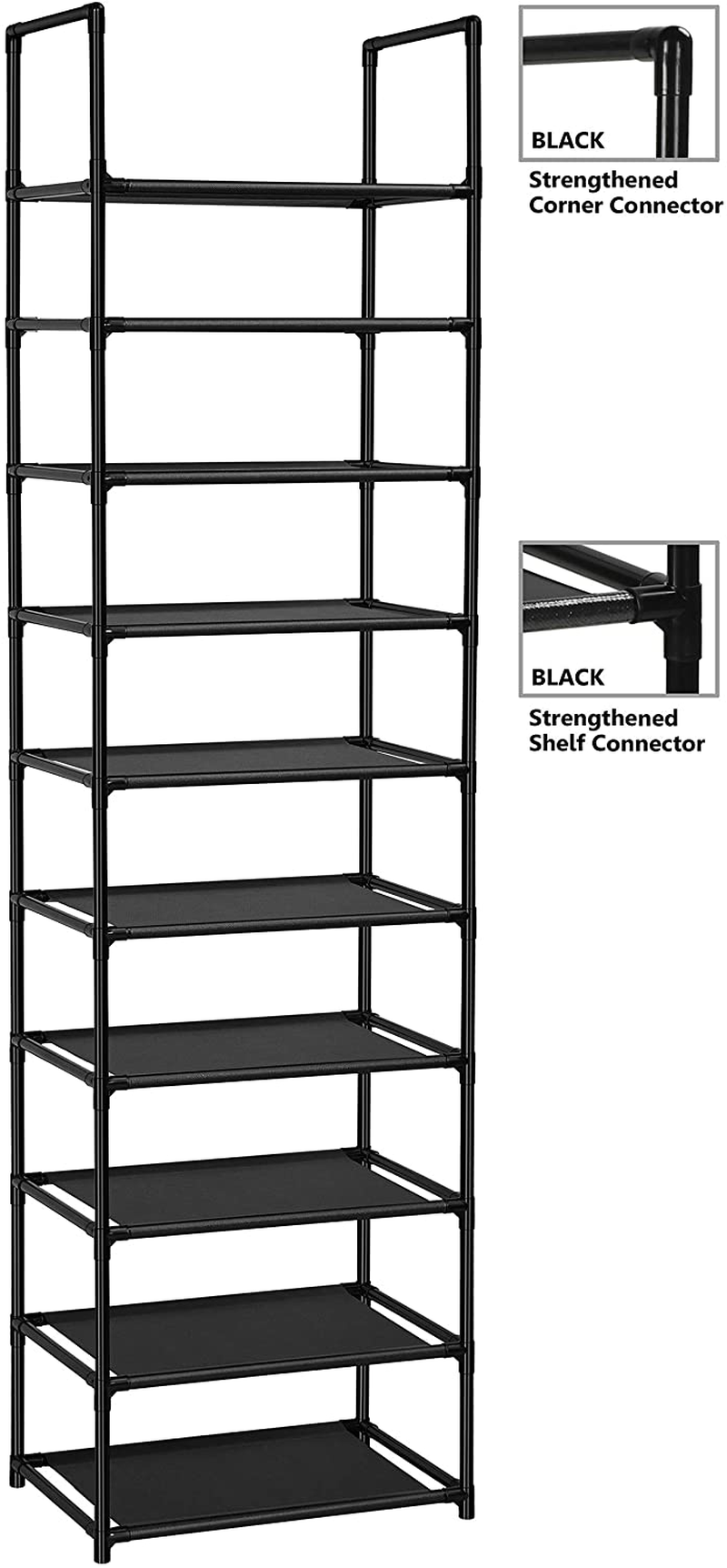 Rynx | fiducial home 10 tier shoe rack 20-25 pairs sturdy shoe rack