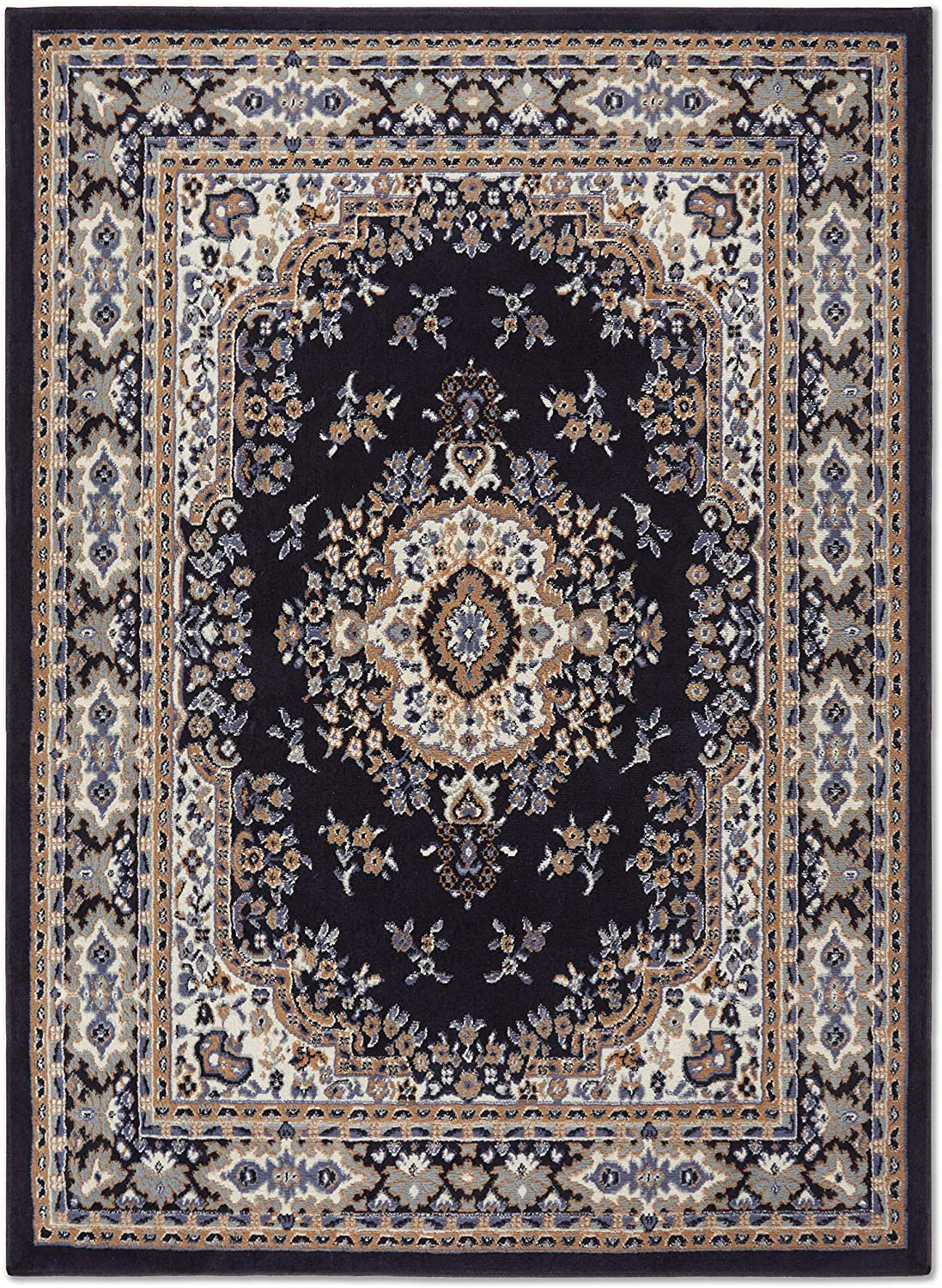 Rynx | Home Dynamix Premium Sakarya Traditional Medallion Border Area Rug, Gray, 1'9"X7'2" Runner