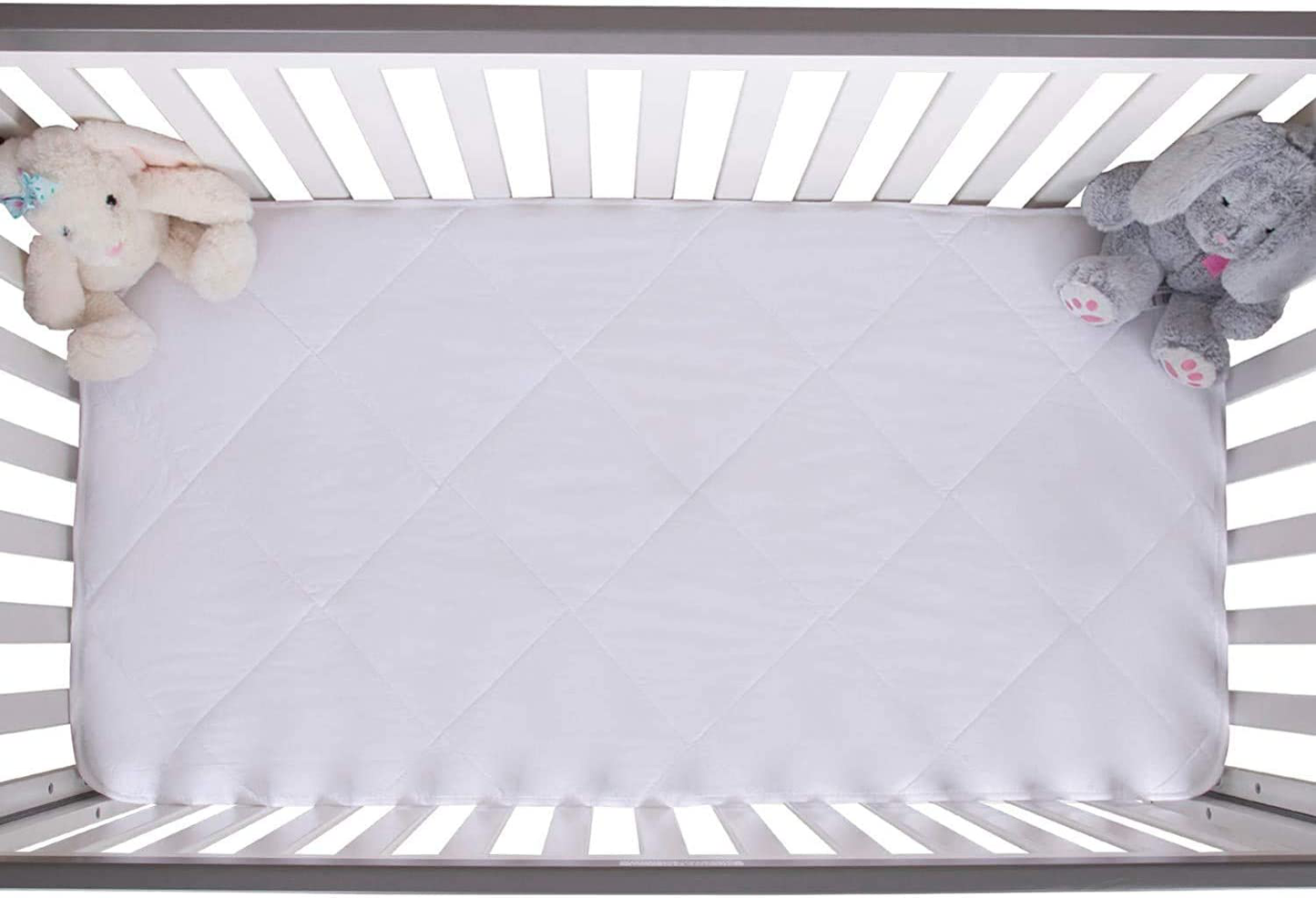 Rynx | MAXI Fitted Crib Down Alternative Mattress Pad - 100% Cotton, 300 Thread Count (Crib)
