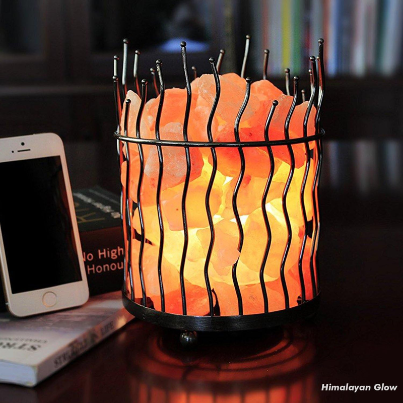 Rynx | Himalayan Salt Basket Lamp - Amber Glow