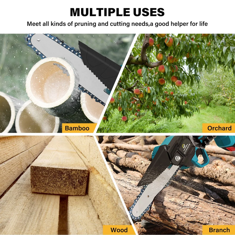Rynx | Electric Chain Winch Wireless Chainsaw with 2 Large Capacity Batteries, Gardening Tools for Tree Trimming Shrub Pruning