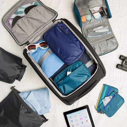 Rynx | Travelon World Travel Essentials Tech Organizer, Peacock Teal, One Size