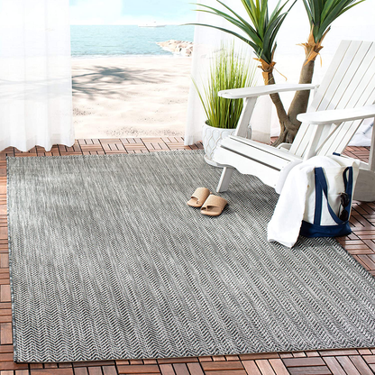Rynx | Safavieh Courtyard Collection CY8022 Indoor/Outdoor Non-Shedding Stain Resistant Patio Backyard Runner, 2'3" x 6'7", Black / Beige