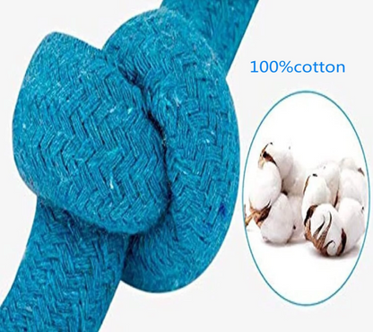 Rynx | 12 Pack Dog Toys for Large Dogs - Aggressive Chewers, 100% Cotton for Teeth Cleaning