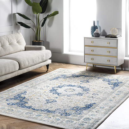 Rynx | nuLOOM Paisley Verona Vintage Persian Runner Rug, 2' 8" x 12', Blue