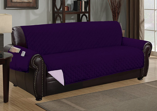 Rynx | Reversible padded furniture protector cover - 2 pockets for magazines, newspapers, remote controls - Machine washable
