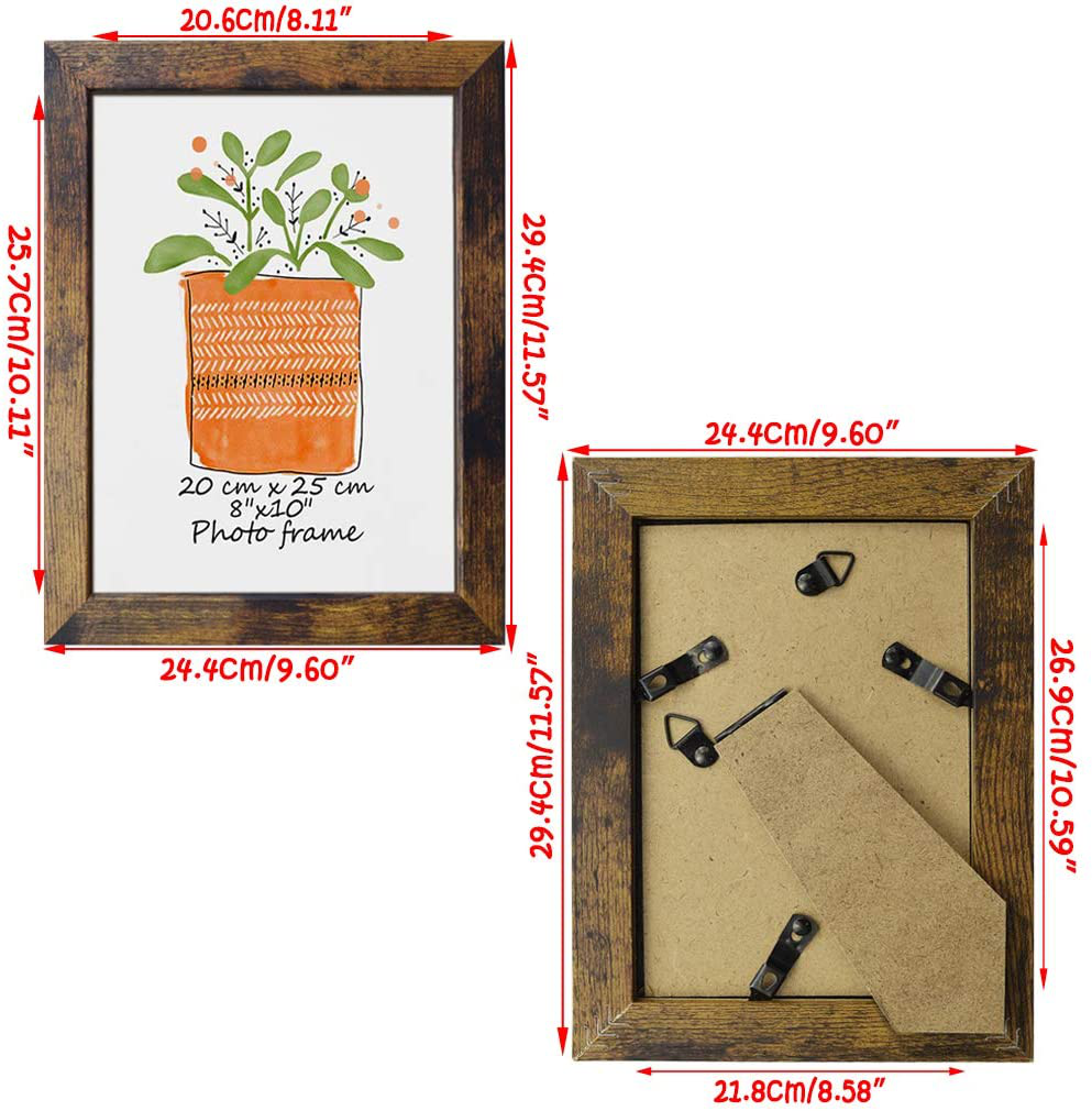 Rynx | Petaflop Gallery Wall Frame Set 7 Pack Distressed Picture Frame Set, One 8x10 Picture Frame, Two 5x7 Picture Frames, Four 4x6 Picture Frames