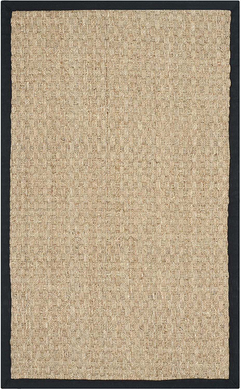 Rynx | Safavieh Natural Fiber Collection NF114G Border Basketweave Seagrass Runner, 2'6" x 10', Olive