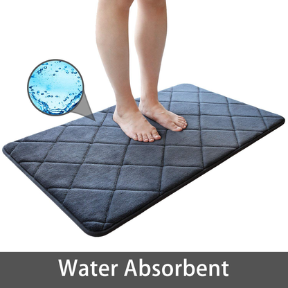 Rynx | Memory Foam Bath Mat Non-Slip Absorbent Bath Rug Machine Washable
