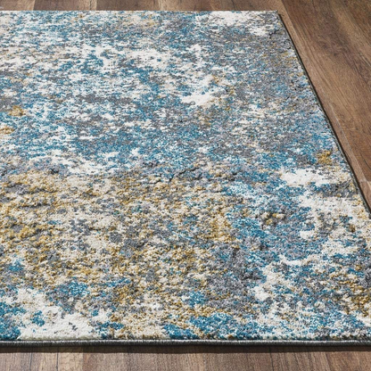 Rynx | Persian Rugs 6490 Gray 2 x 7 Abstract Modern Area Rug