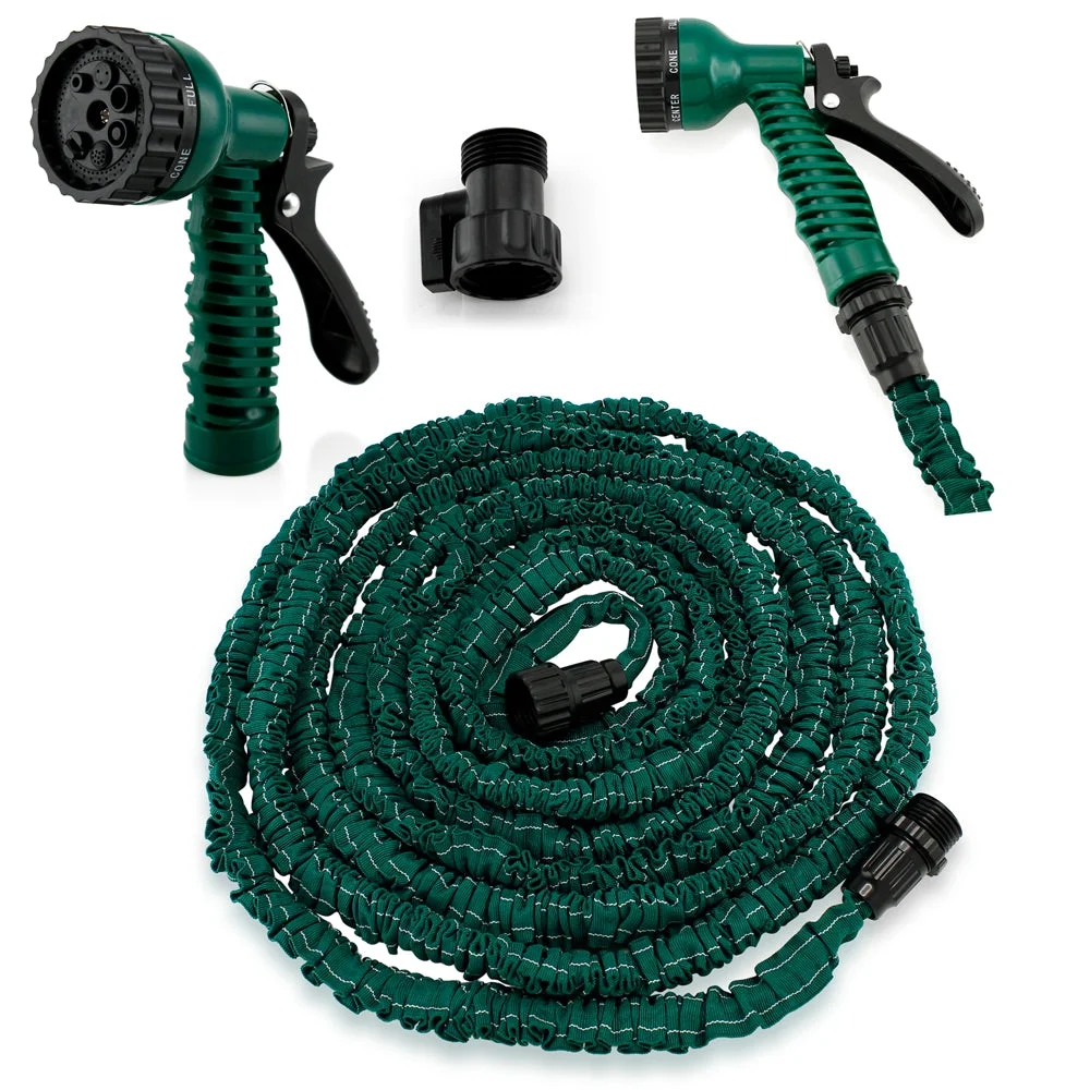 Rynx | Expandable Flexible Deluxe Garden Hose with Spray Nozzle - 75ft