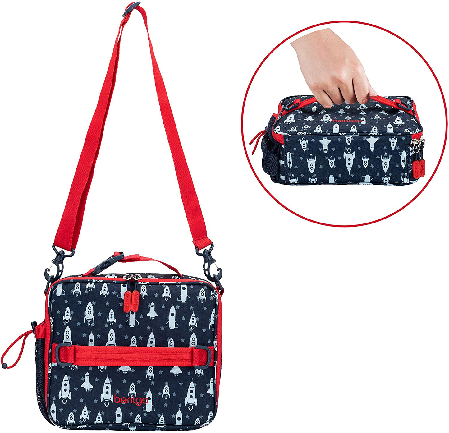Rynx | Bentgo Kids Prints Lunch Box - Double Insulated, Durable, Waterproof Fabric With Internal And External Zippers And External Bottle Holder - Ideal For Kids Of All Ages (Tropical)