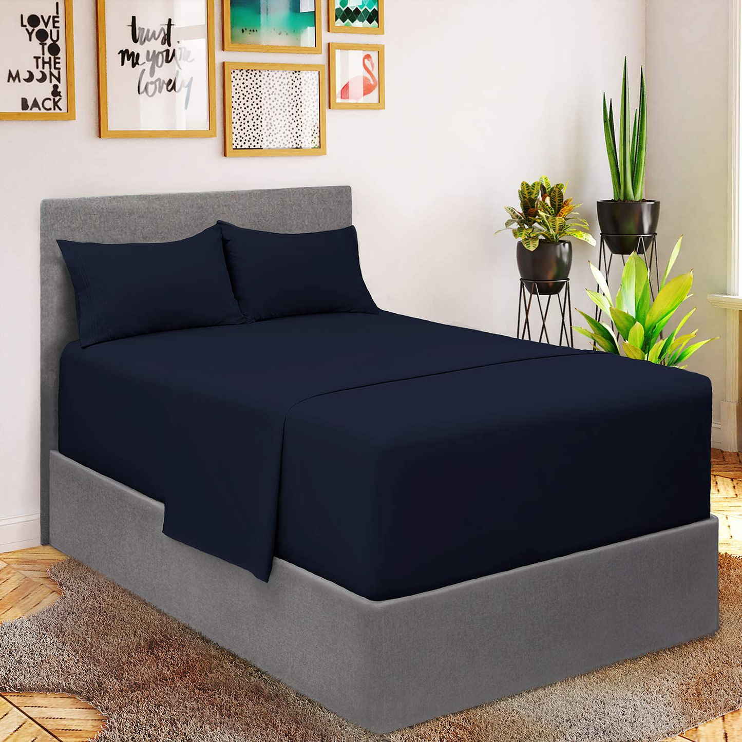 Rynx | Mellanni Bedding Set - Brushed Microfiber 1800 Bedding - Wrinkle-Free, Fade Resistant, Stain Resistant