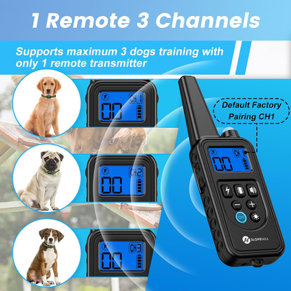 Rynx | Dog training collar with 7 training modes, 2600 feet remote control electronic dog shock collar