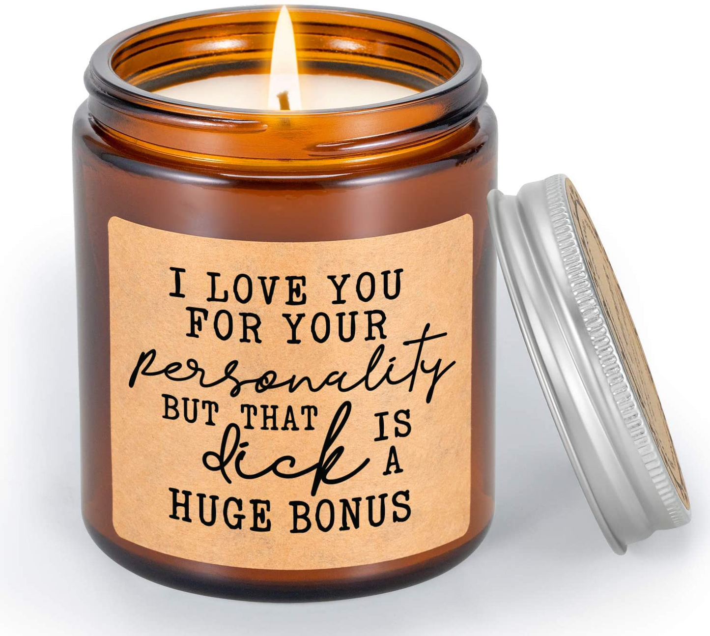 Rynx | LEADO Lavender Scented Candle - Fun Gifts for Men, Gifts for Him - Gifts for Spouse, Boyfriend Gifts - Cheeky Anniversary, Christmas Gifts, Birthday Gifts for Men, Husbands, Boyfriends, Fiancés, Friends