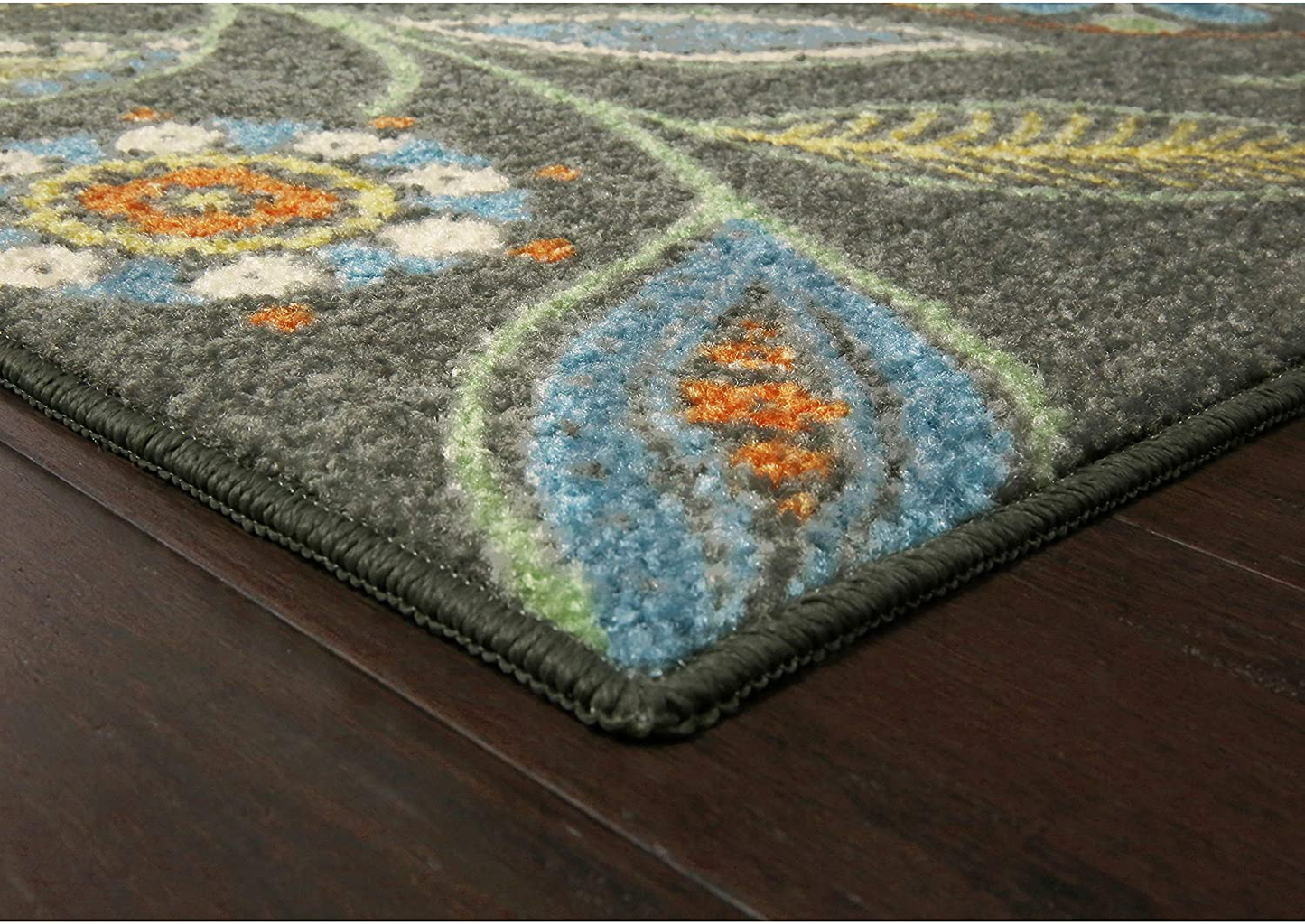 Rynx | Maples Rugs Reggie Floral Area Rugs for Living Room & Bedroom [Made in USA], 3'4 x 5, Merlot