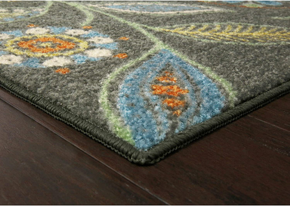 Rynx | Maples Rugs Reggie Floral Area Rugs for Living Room & Bedroom [Made in USA], 3'4 x 5, Merlot