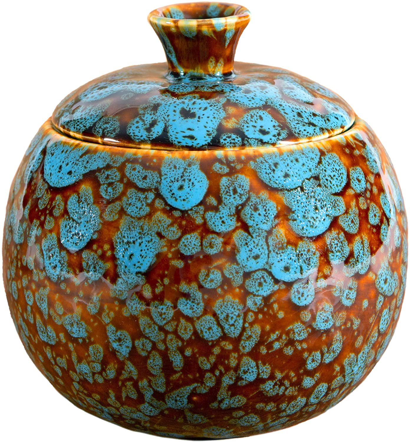 Rynx | Raised lifestyle fruit fly jar trap for kitchen - Decorative, effective, child- and pet-friendly (Marbled turquoise)