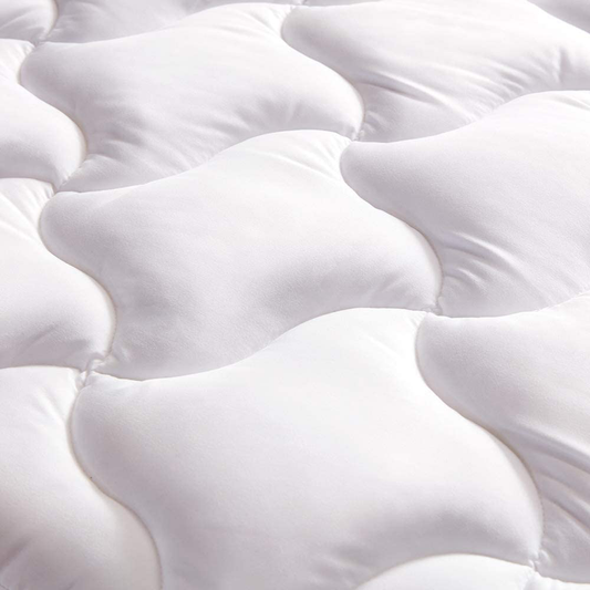 Rynx | SLEEP ZONE Padded Mattress Protector Cover Twin Cooling Plush Soft Top Over 21 inch Pocket, White, Twin