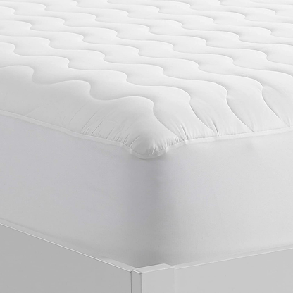 Rynx | Serta Perfect Sleeper Basic Comfort mattress protector, air dry moisture wicking, microfiber filling, Scotchgard stain protection, antimicrobial odor protection, cooling, queen, white