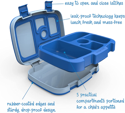 Rynx | Bentgo Kids Kids Lunch Box - Leakproof, 5-Compartment Bento Style Kids Lunch Box - Ideal Portion Sizes For Ages 3 To 7 - BPA-Free, Dishwasher Safe, Food Safe Materials (Purple)