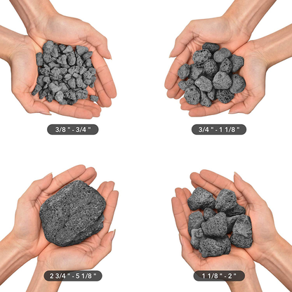 Rynx | Skyflame10LB Natural Lava Stones for Fireplaces, Fire Tables, Stoves, Garden Landscape Decoration, Indoor and Outdoor Use, 3/4~1 Inch, Red
