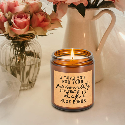 Rynx | LEADO Lavender Scented Candle - Fun Gifts for Men, Gifts for Him - Gifts for Spouse, Boyfriend Gifts - Cheeky Anniversary, Christmas Gifts, Birthday Gifts for Men, Husbands, Boyfriends, Fiancés, Friends