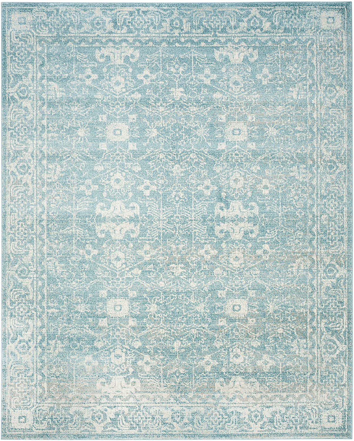 Rynx | Safavieh Evoke Collection Evk270k Shabby Chic Distressed Non-Shedding Stain Resistant Living Room Bedroom Accent Rug, 2'2" X 4', Coal / Ivory
