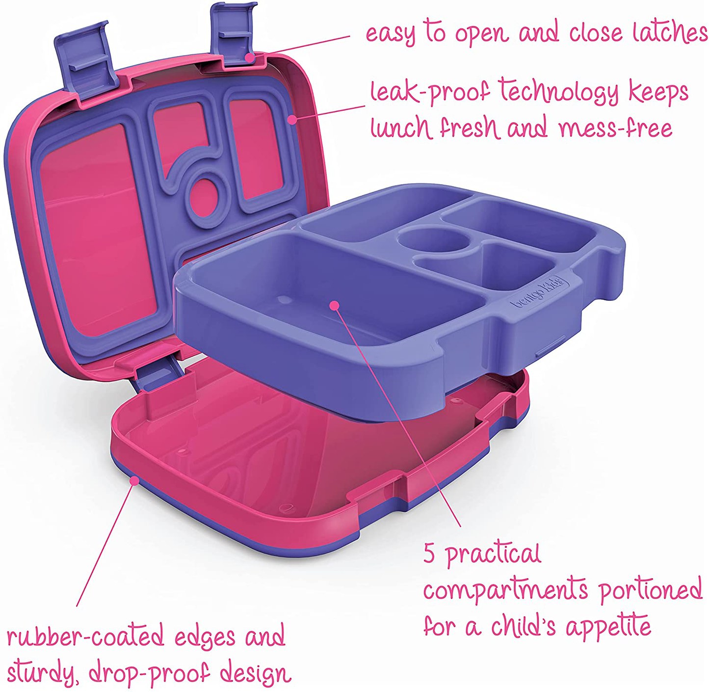 Rynx | Bentgo Kids Brights – Leakproof, 5-compartment Bento-style Kids Lunchbox – Ideal Portions For Ages 3 To 7 – BPA-free, Dishwasher Safe, Food-safe Materials (Citrus Yellow)