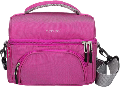 Rynx | Bentgo Deluxe Lunch Bag - Durable And Insulated Lunch Tote With Zipper Pocket Outside, Internal Mesh Pocket, Padded And Adjustable Straps, & 2-Way Chain - Fits All Bentgo Lunch Boxes (Sand)