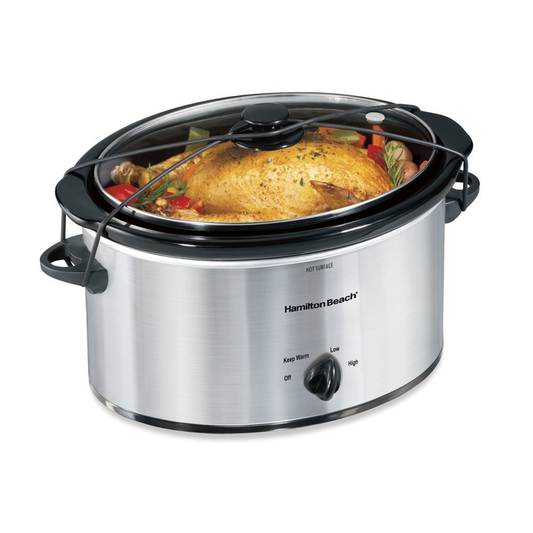 Rynx | Portable Slow Cooker - 6 Quart Capacity, Removable Pot