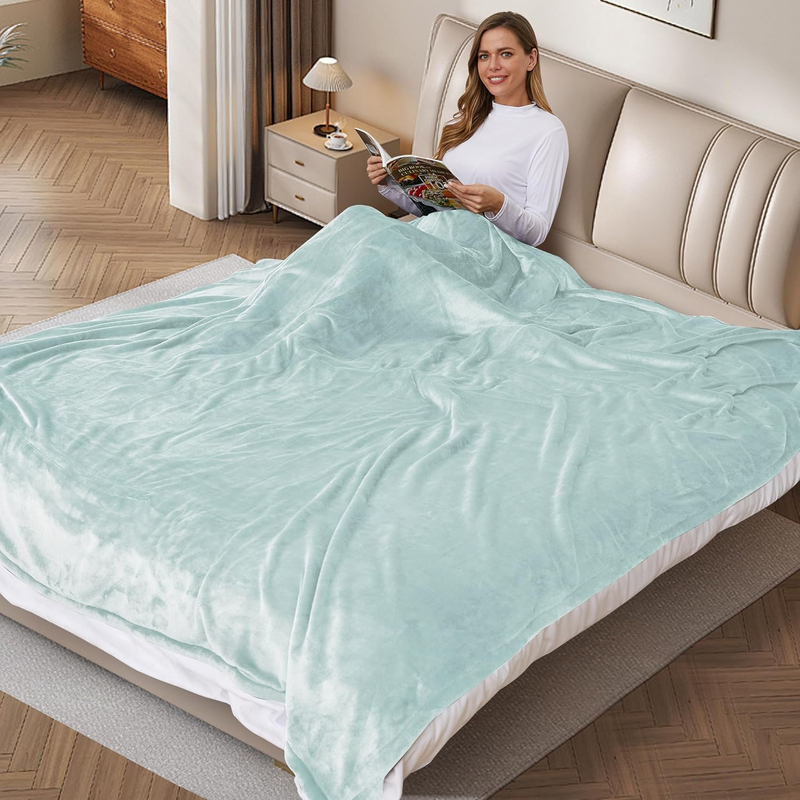 Rynx | Heated electric throw blanket, cozy flannel heating blanket with 4 heat settings