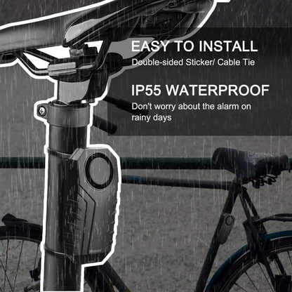 Rynx | Wireless Vibrating Motion Sensor 113dB Bike Alarm with Remote Control